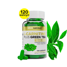 aTech Л-карнитин L-carnitine+ green tea 120caps