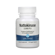 Lake Avenue Nutrition Наттокиназа, Nattokinase 2000 FU, 30 капсул