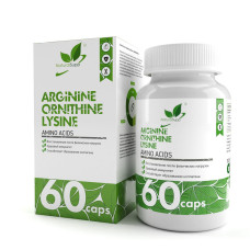 Natural Supp Arginine ornithine lysine 60 caps