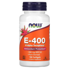 NOW Foods, E-400 268 мг (400МЕ), 100 мягких таблеток