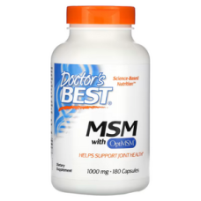 Doctor's Best, MSM with OptiMSM, 1,000 mg, 180 Tablets