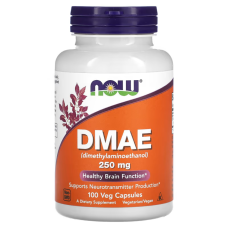 NOW Foods, DMAE, 250 mg, 100 капсул