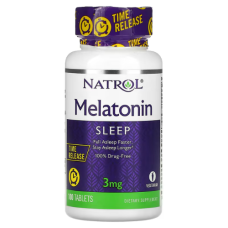 Natrol, Melatonin, 3 mg, 100 Таблеток