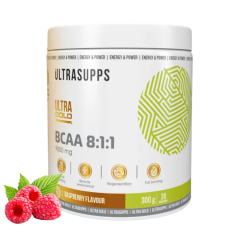 UltraSupps Ultra Gold BCAA 8:1:1, 300g - малина