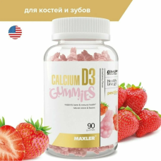 Maxler Calcium D3 gummies KIDS Strawberry 90 gummies